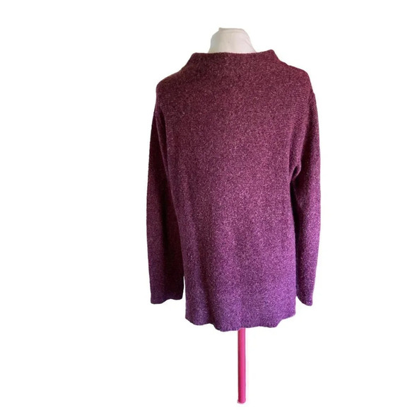 Old Navy Marled Nubby Purple Pullover Wool Blend Sweater, Size Large - Picture 3 of 7